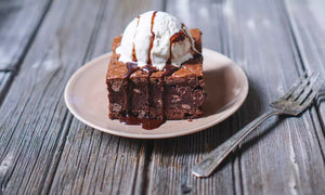 Rich Brownie with Vanilla Ice Cream
